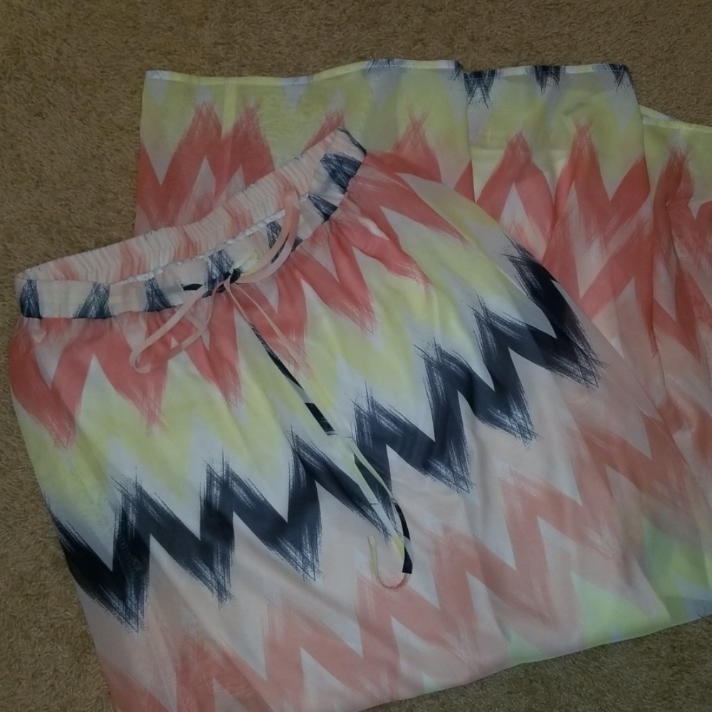 Chevron maxi skirt